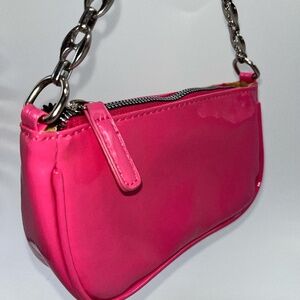 Y2k Pink Patent Shoulder Purse